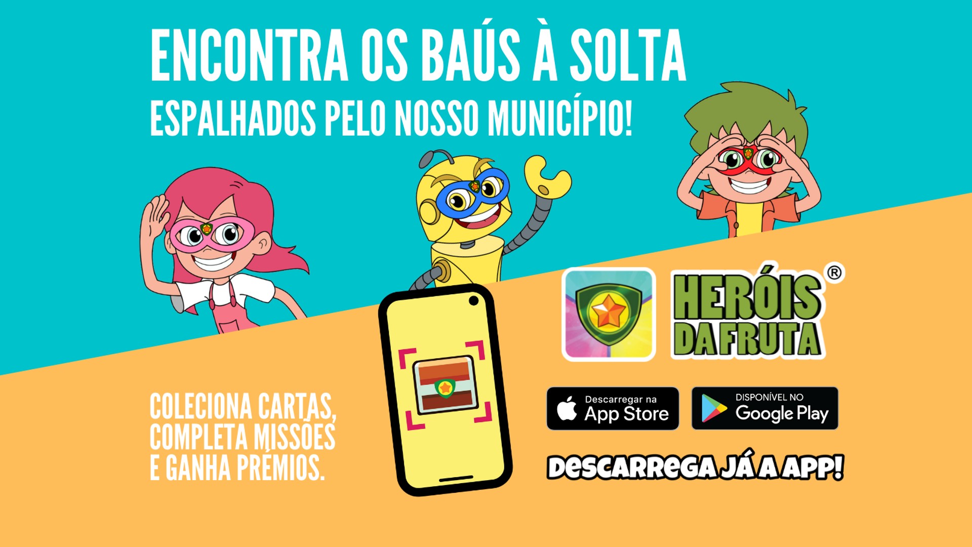 APP Heróis da Fruta desafia famílias a sair do sofá