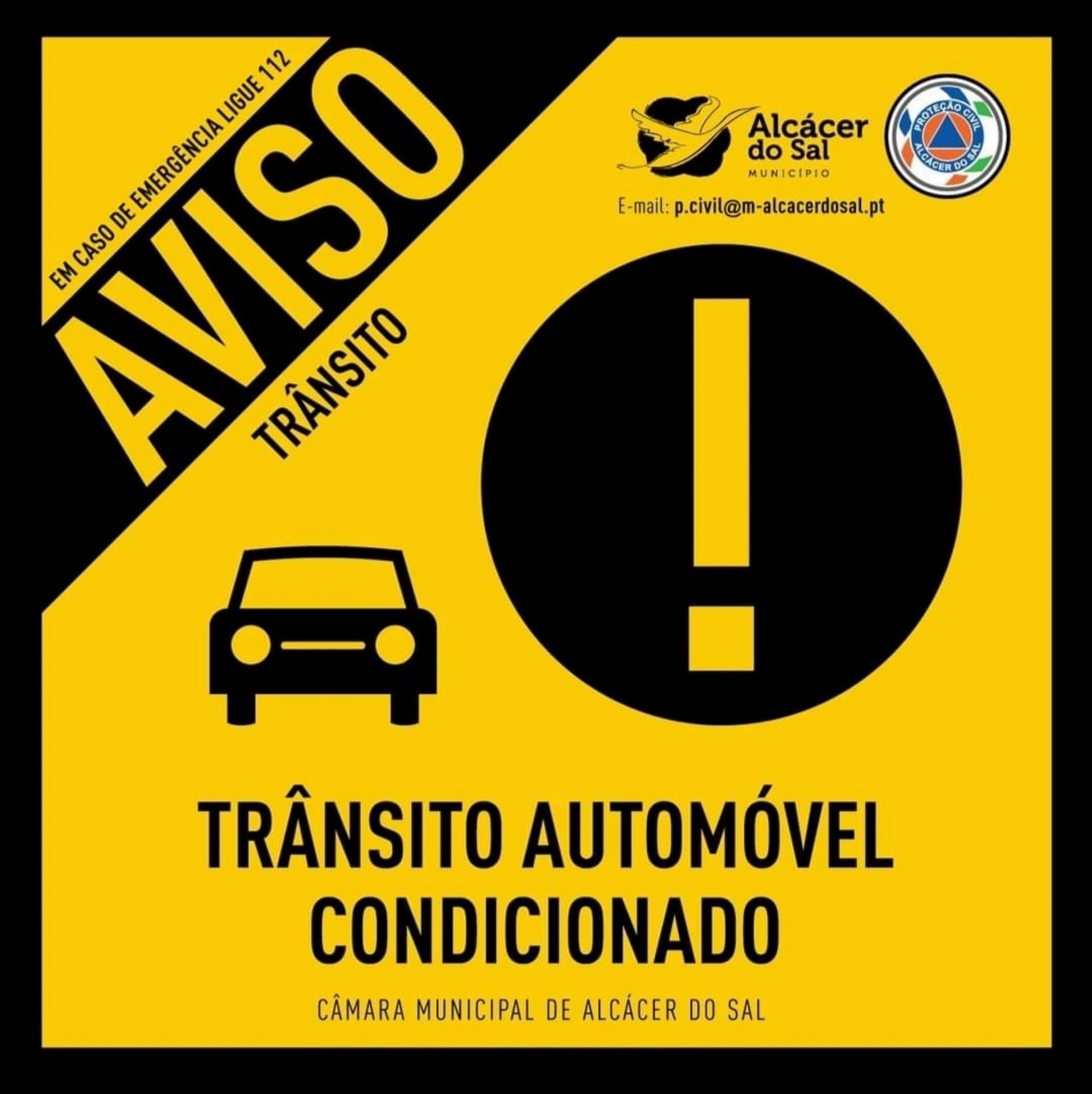 Condicionamento de trânsito rodoviário e pedonal na Rua do Miradouro da Encosta (traseiras da ESAS) desde a noite de ontem (21 julho)