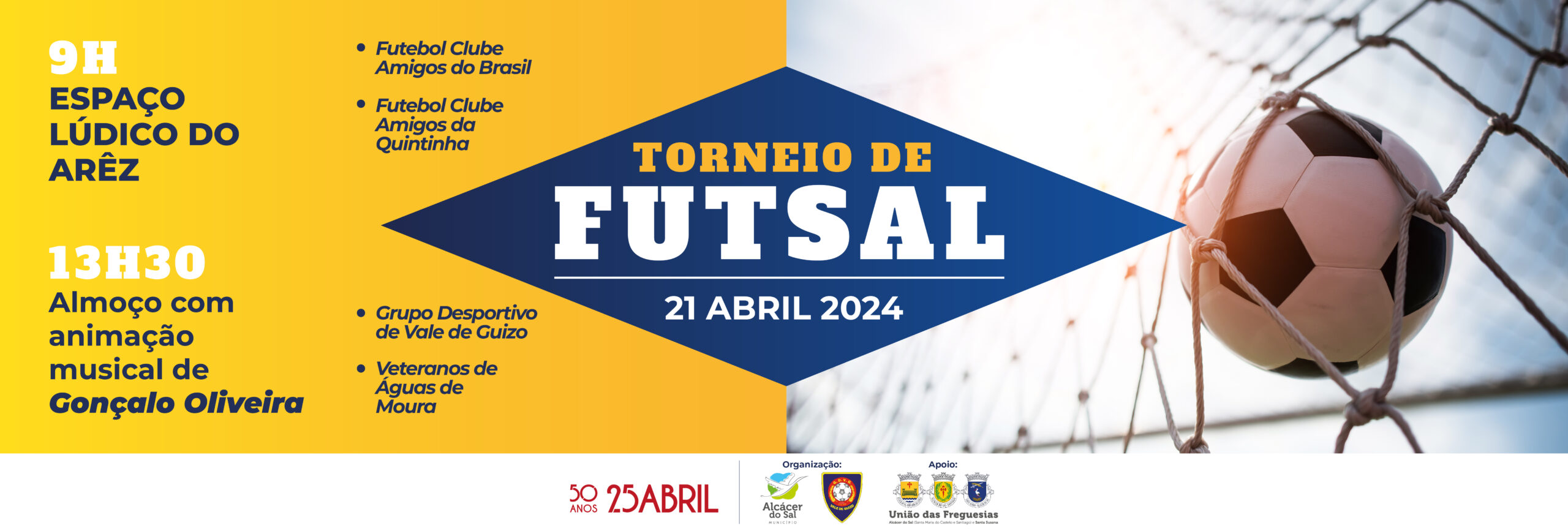 GD Vale de Guizo organiza torneio de futsal no dia 21 de abril
