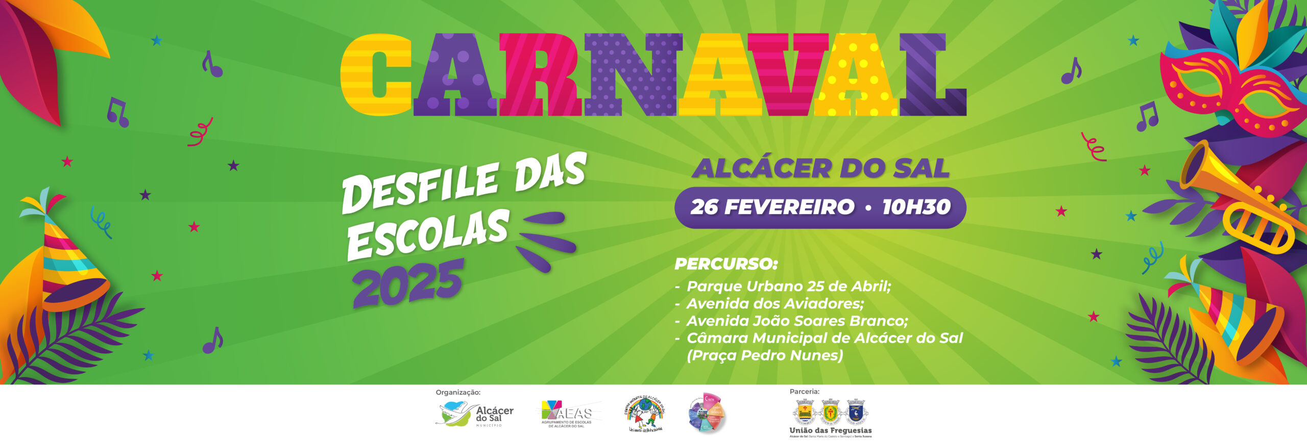 Desfile de Carnaval das Escolas 2025 é já amanhã!