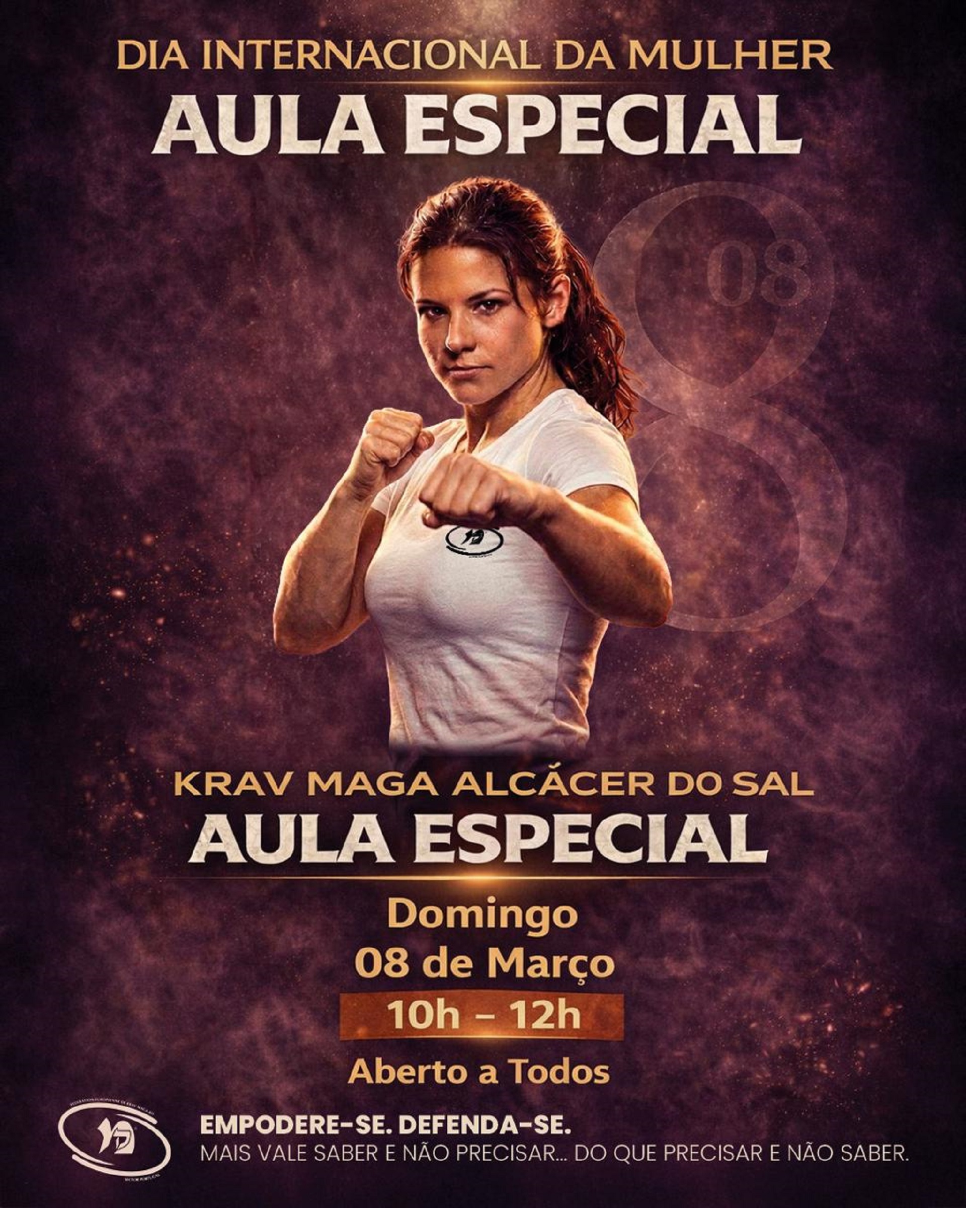 Aula especial de Krav Maga no Dia Internacional da Mulher em Alcácer do Sal