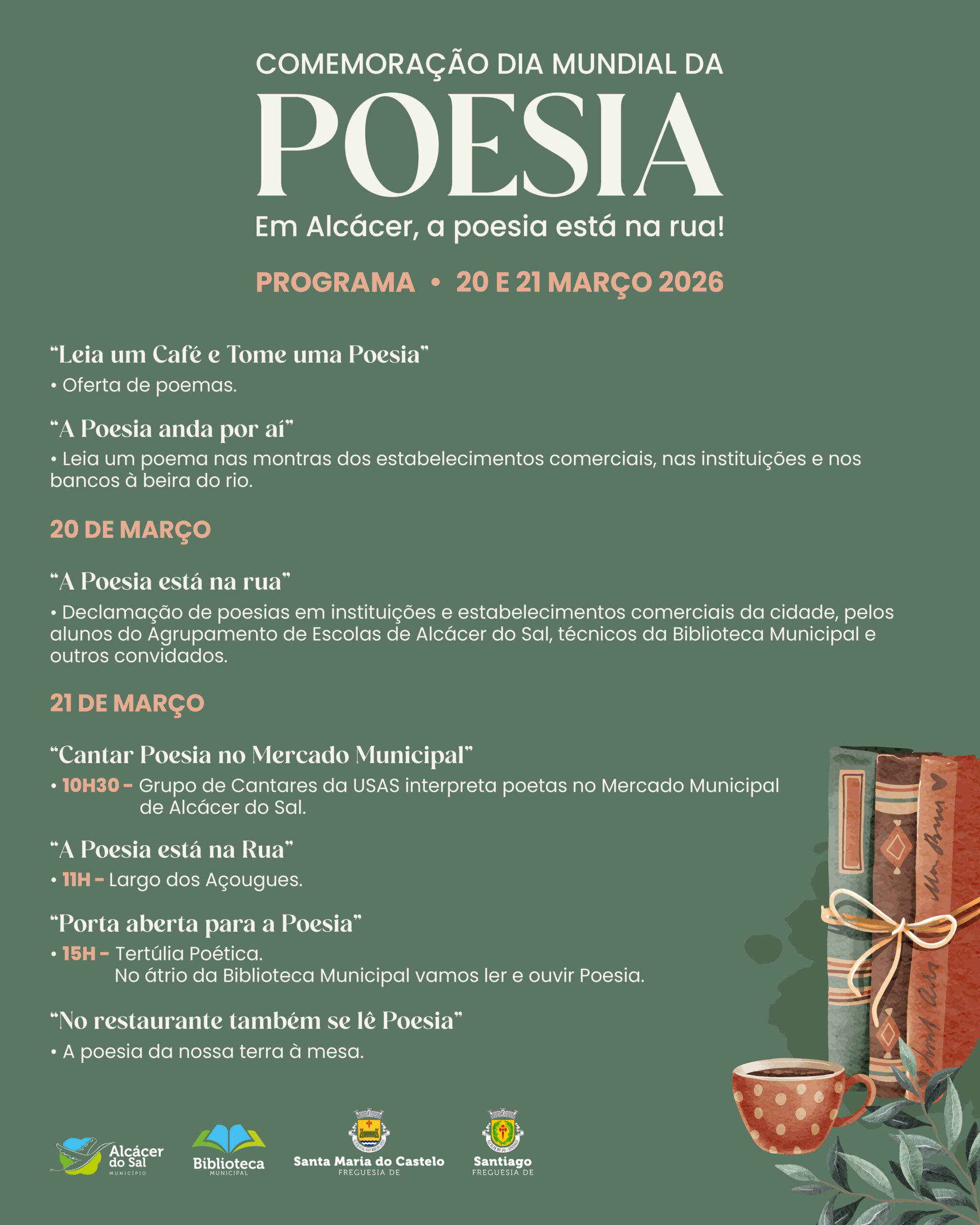“Em Alcácer, a poesia está na rua” nos dias 20 e 21