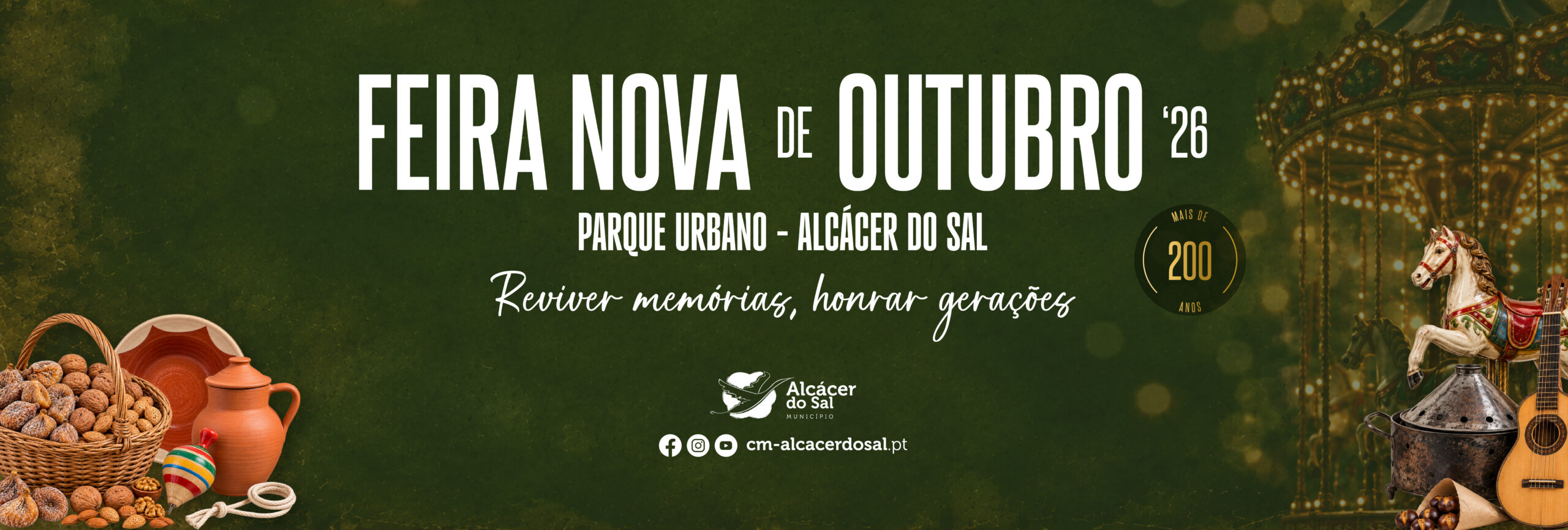 Feira Nova de Outubro regressa a Alcácer do Sal com quatro dias de música, tradição e memória
