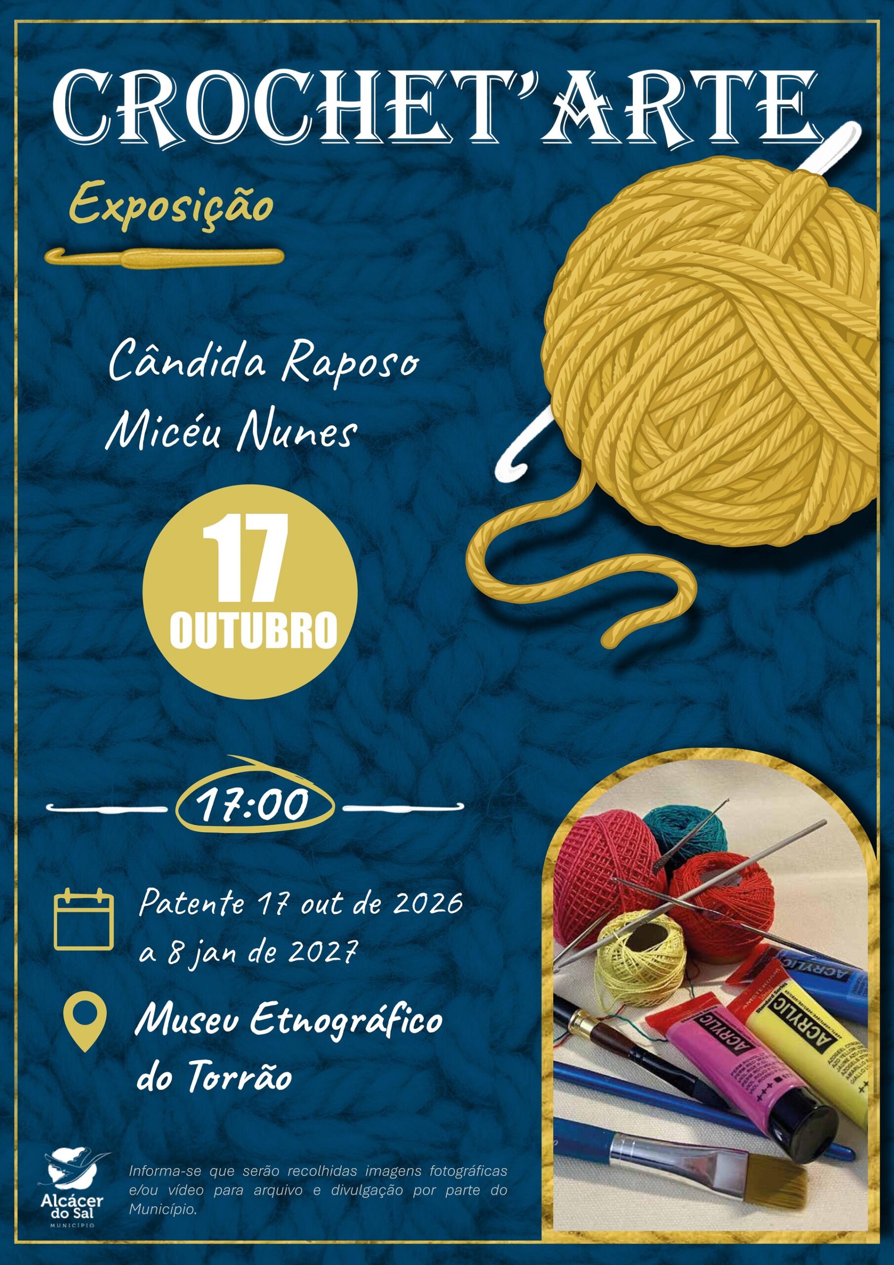 Cartaz crochet arte 17 outubro 2026